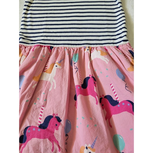 Unicorn‎ Dress Girls Size 4 5 Blue Pink Striped Merry Go Round Lily & Sid Summer - Picture 3 of 3
